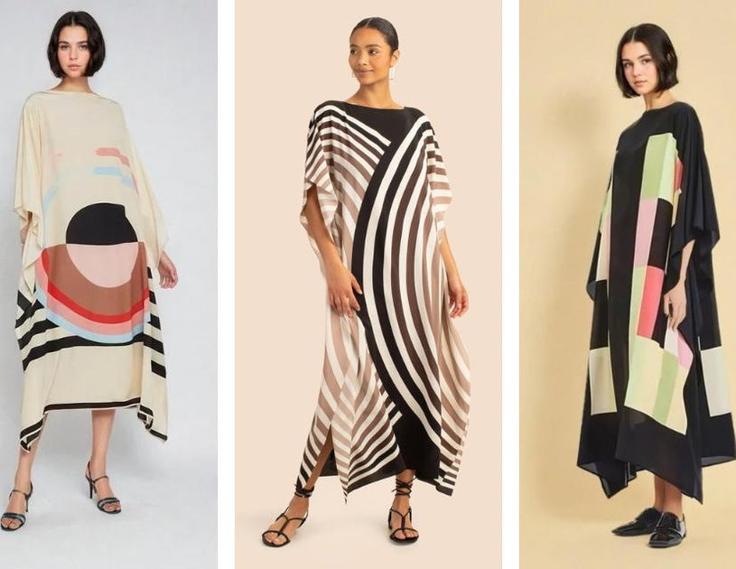 Tutti Frutti Italian Silk Midi Kaftan Dress