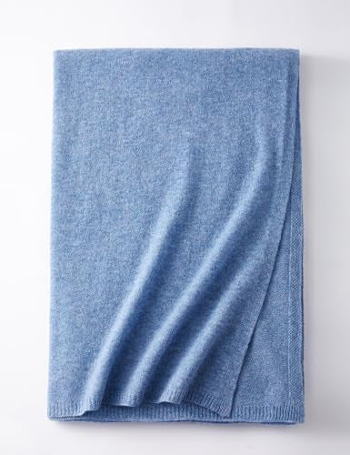 Blue Julian 100% Knitted Cashmere Extra large Travel Wrap