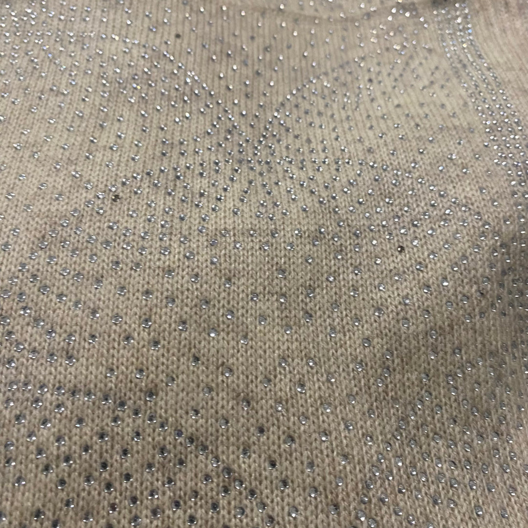 Julian 100% Cashmere Knitted Oversized  Swarovski Crystals Wedding Wrap Ivory