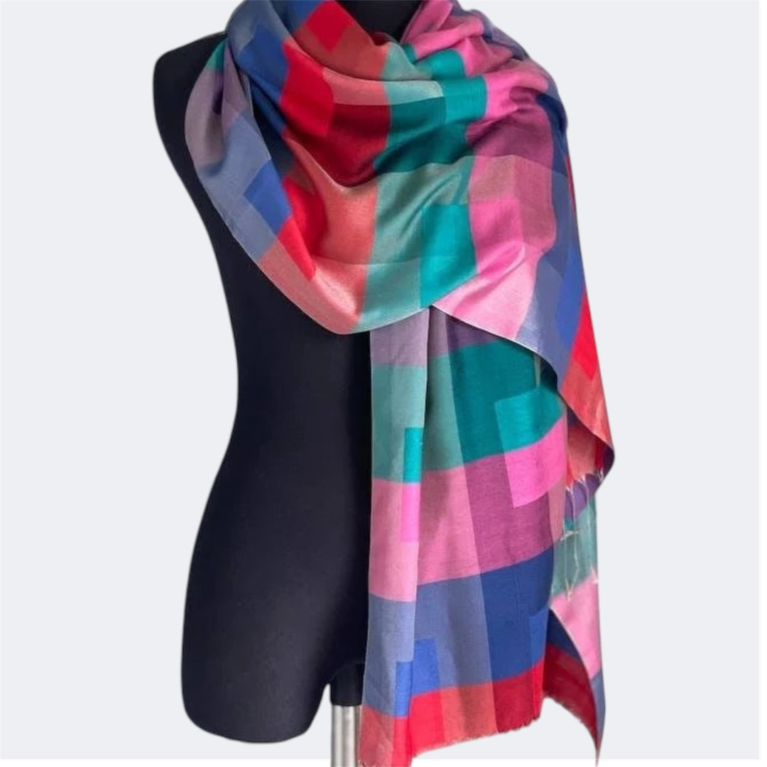Julian Wool Silk Blend Wrap/ Scarf