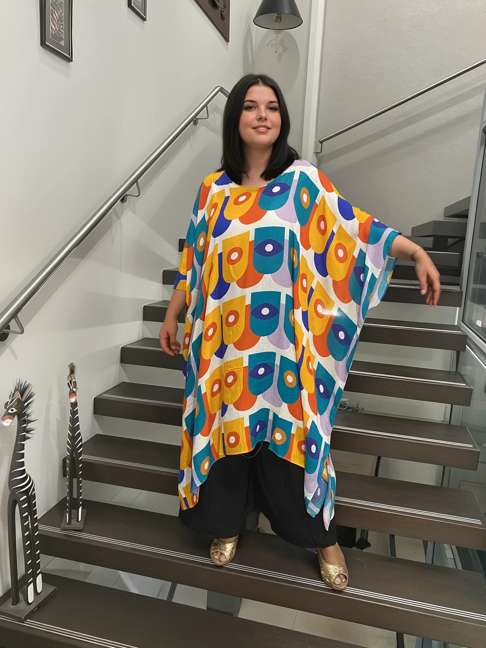 Maya Rayon Kaftan Top -Sizes Available AU 20-32