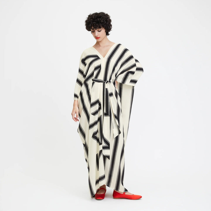 Maya Abstract Monochrome Flowy Kaftan