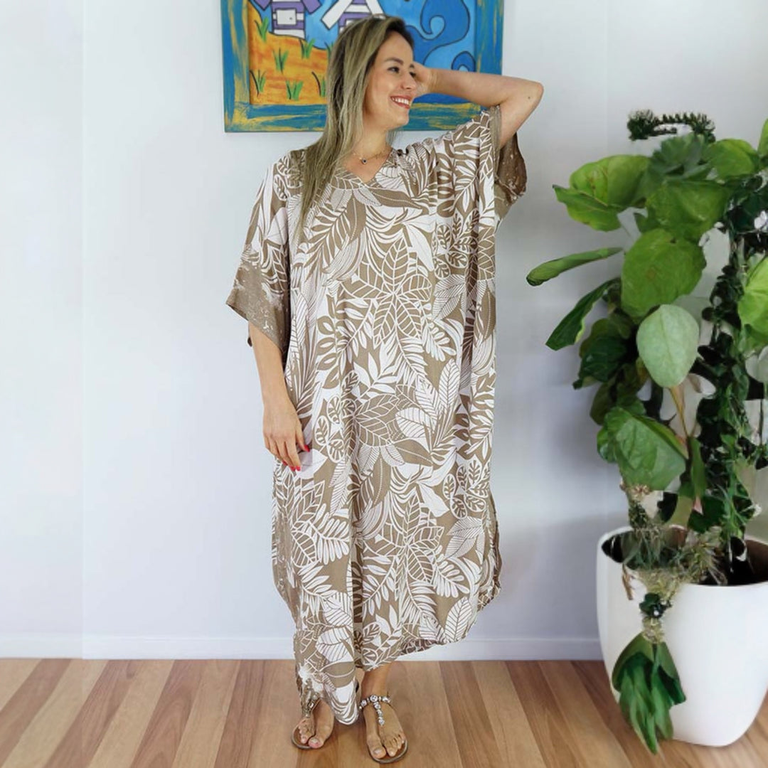 Plus Size Rayon Maya Kaftan Dress One Size Fits All 16 to 26