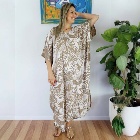 Plus Size Rayon Maya Kaftan Dress One Size Fits All 16 to 26