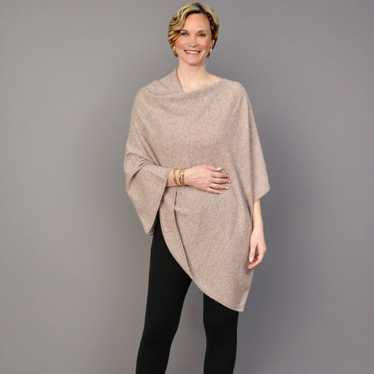 Women’s Pure Cashmere Oversized Julian Maya Poncho-More colours available