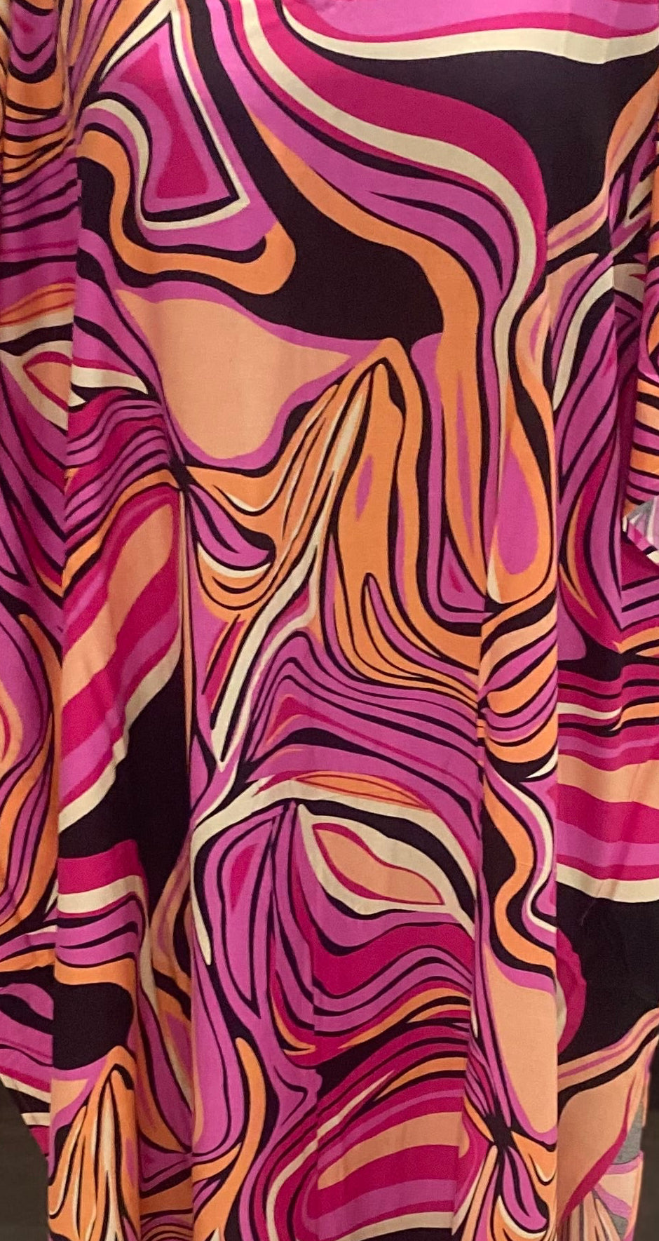 Maya Tropical Pink Rayon  Kaftan Dress O/S AU 12-22