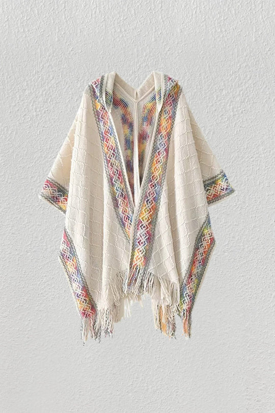 DEIA Poncho Hooded cape shawl wrap Free Size-More colors Available
