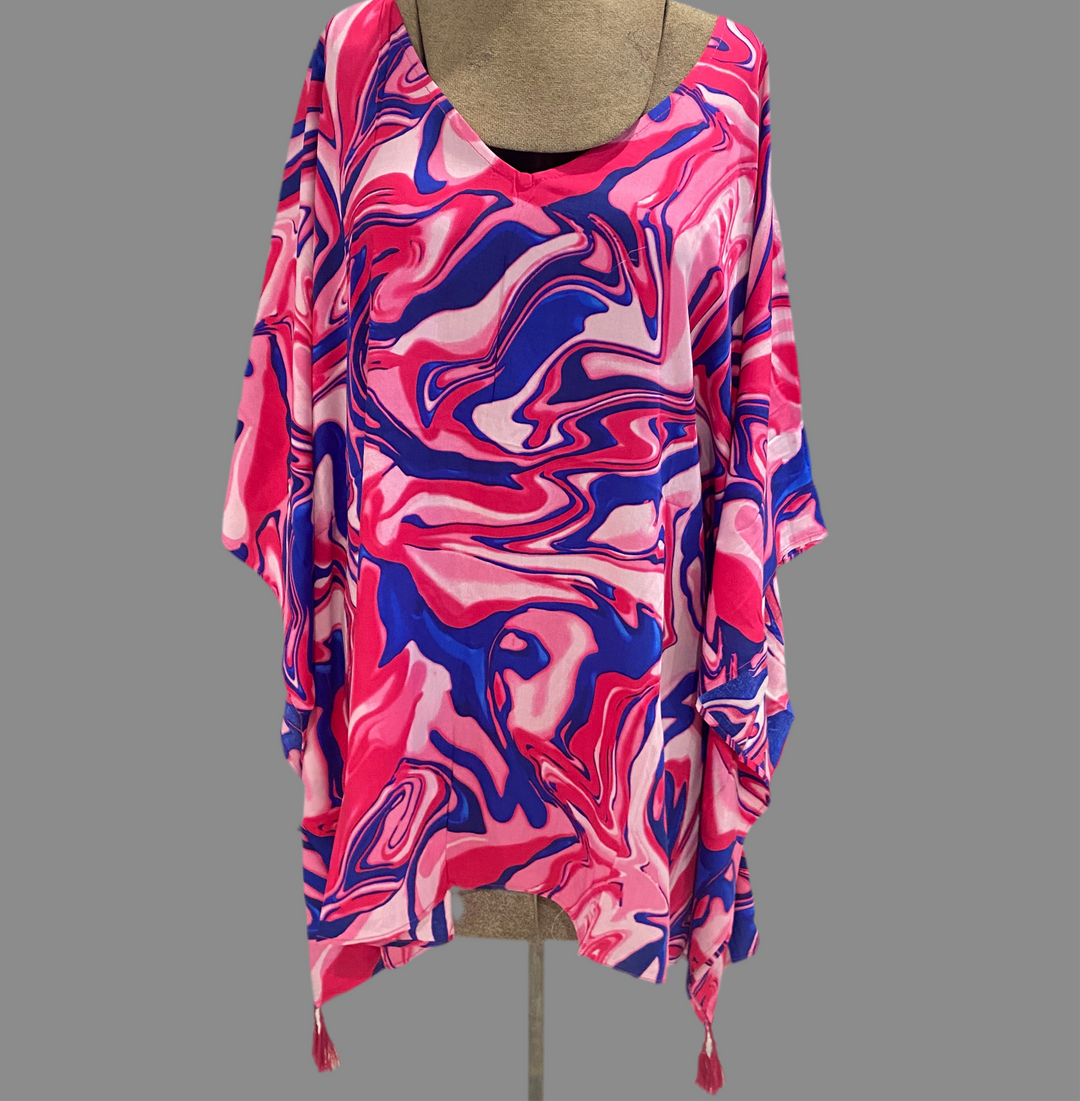 Maya Pretty in Pink Kaftan Tunic/ Top OFSA AU 12-24