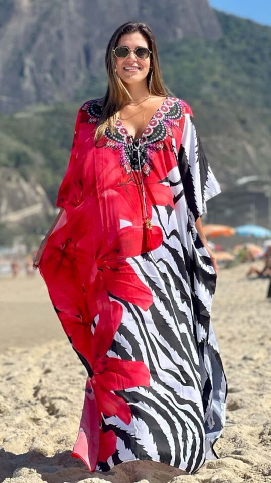 Coco Bella Silk Mix Front Tie Kaftan 12-20-More designs available