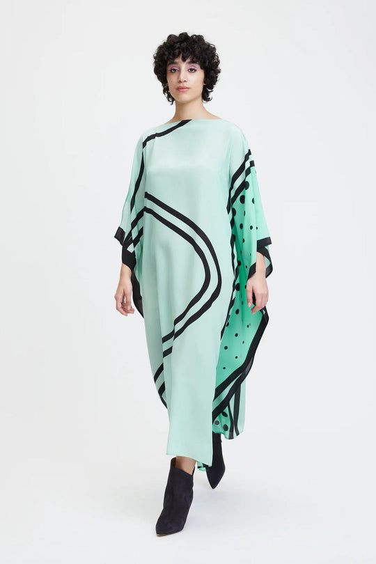Green Lillie MIDI  Kaftan Dress O/S AU 10-18