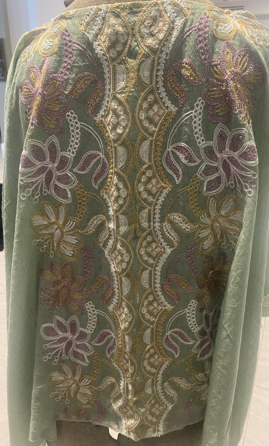 Sage Heavy Embroidered Maya Top Tunic KaftanOSFA 14-24