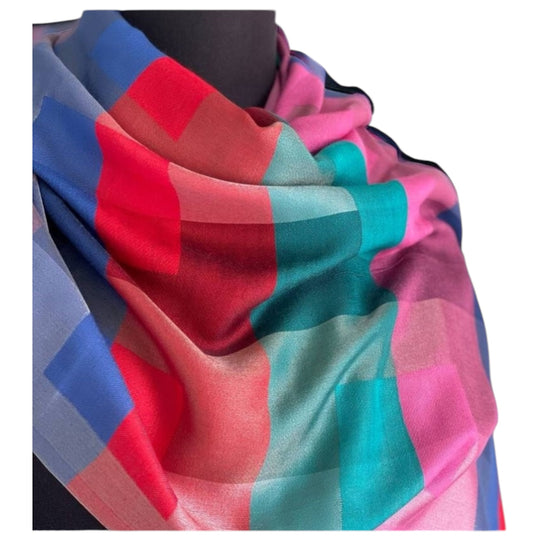 Julian Colour Zen Wool Silk Blend Wrap/ Scarf