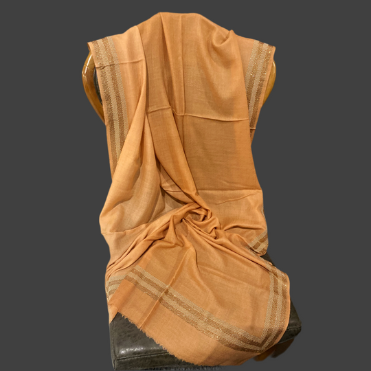 Peach Bling Julian Pure Cashmere Pashmina shawl