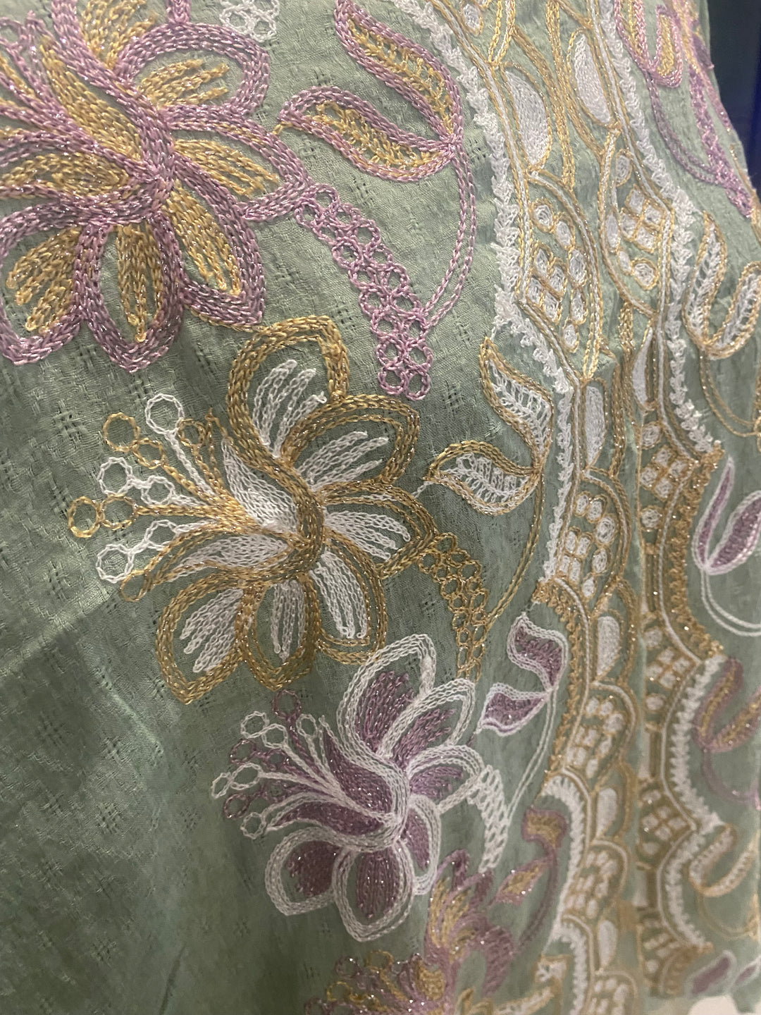 Sage Heavy Embroidered Maya Top Tunic KaftanOSFA 14-24