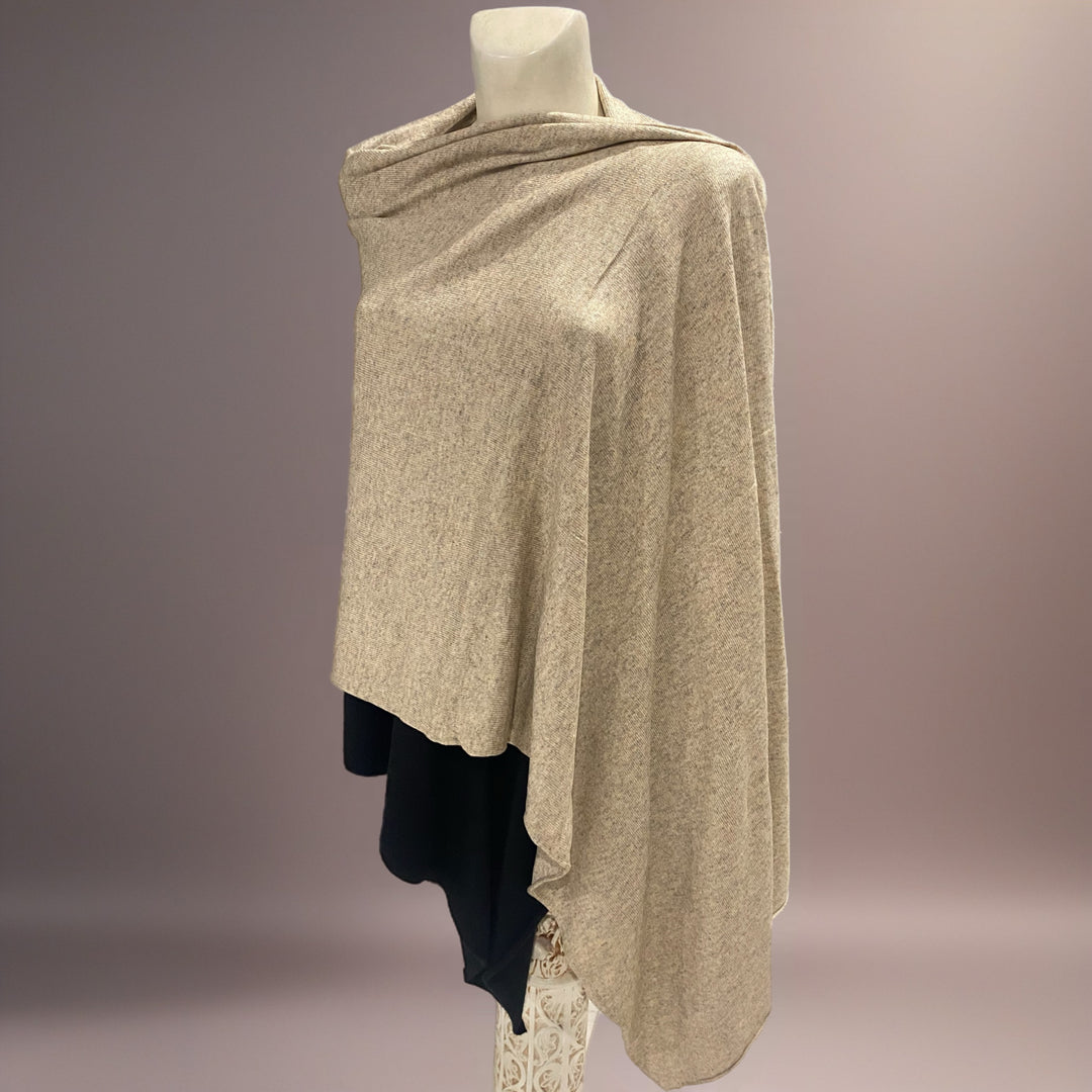 Julian Flexi Knitted 100% Cashmere wrap-Oatmeal