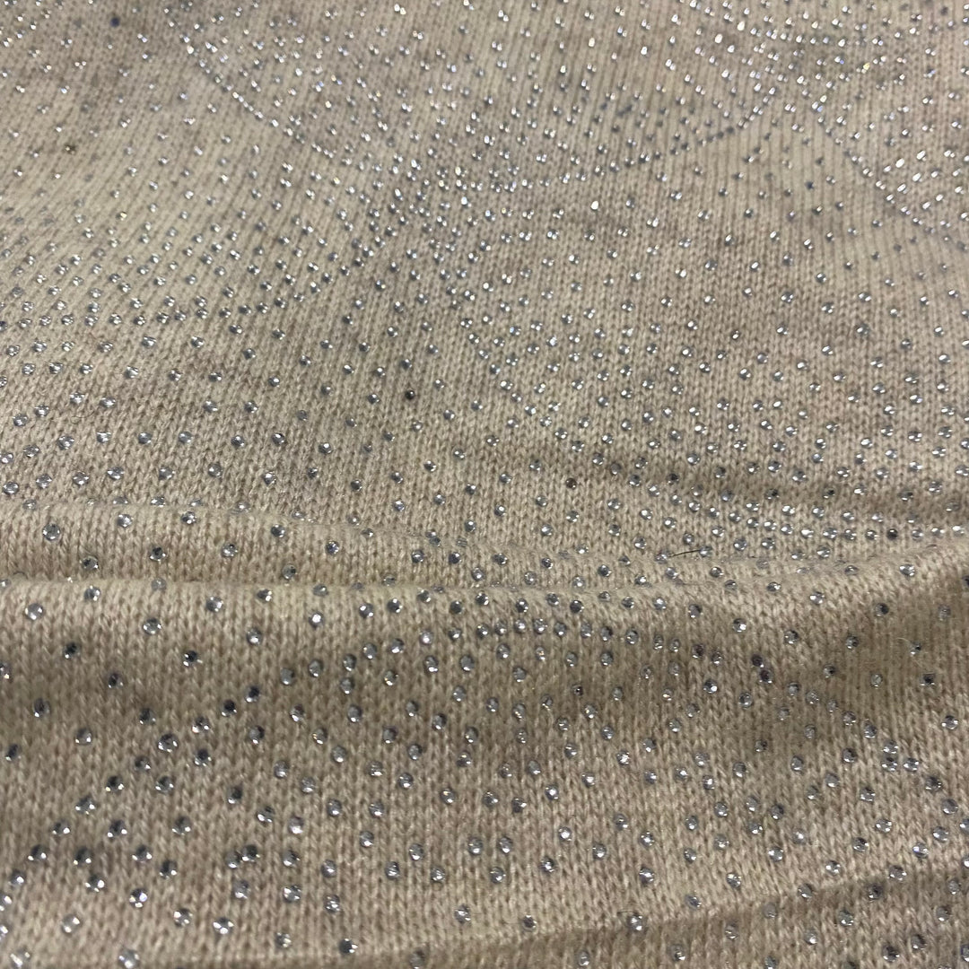 Julian 100% Cashmere Knitted Oversized  Swarovski Crystals Wedding Wrap Ivory