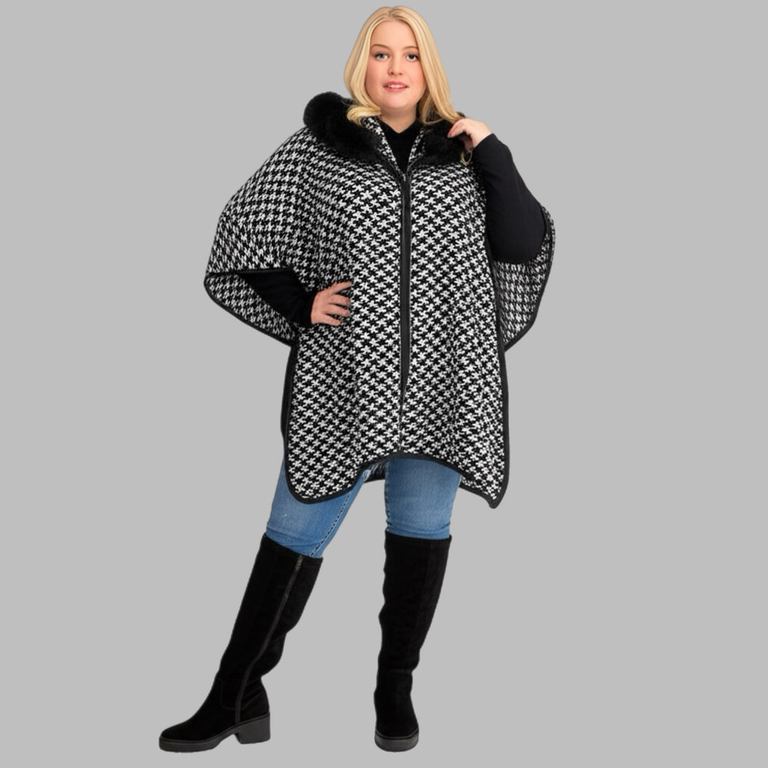 DIEA Black Warm & Stylish Cape Poncho