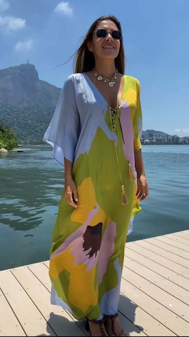 Coco Bella Silk Mix Front Tie Kaftan 12-20-More designs available