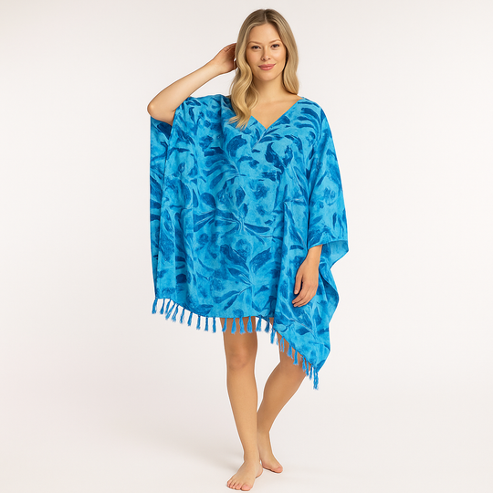 Maya Short Kaftan with Tassels-One Size AU 16-26
