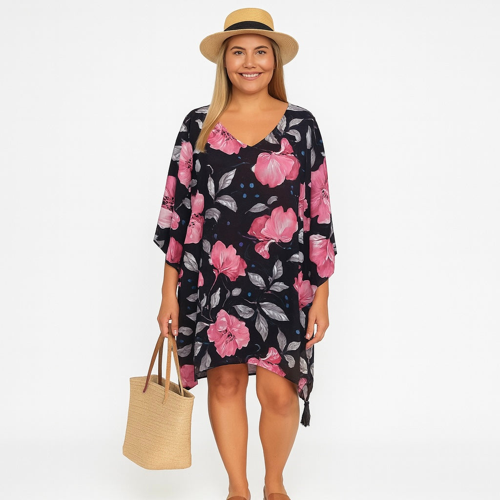 Maya Black Breezy Tunic/ Top OFSA AU 12-24