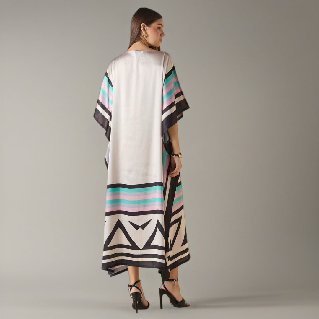 Satin Crepe Stunning Style: Lillie MIDI Kaftan