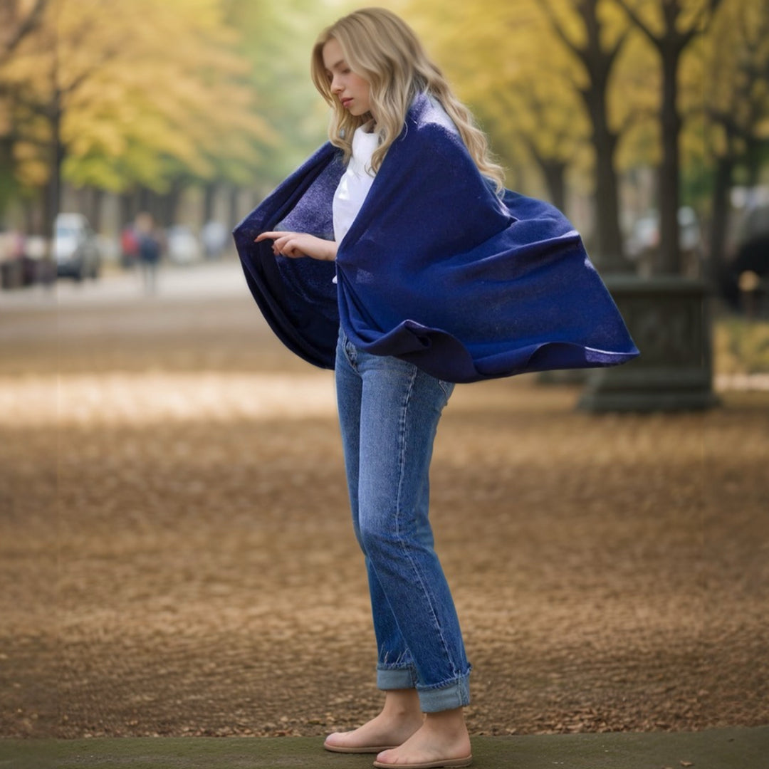 Julian knitted Pure Cashmere Maya scarf/ shawl/ Travel wrap-Colours available-Extra Large