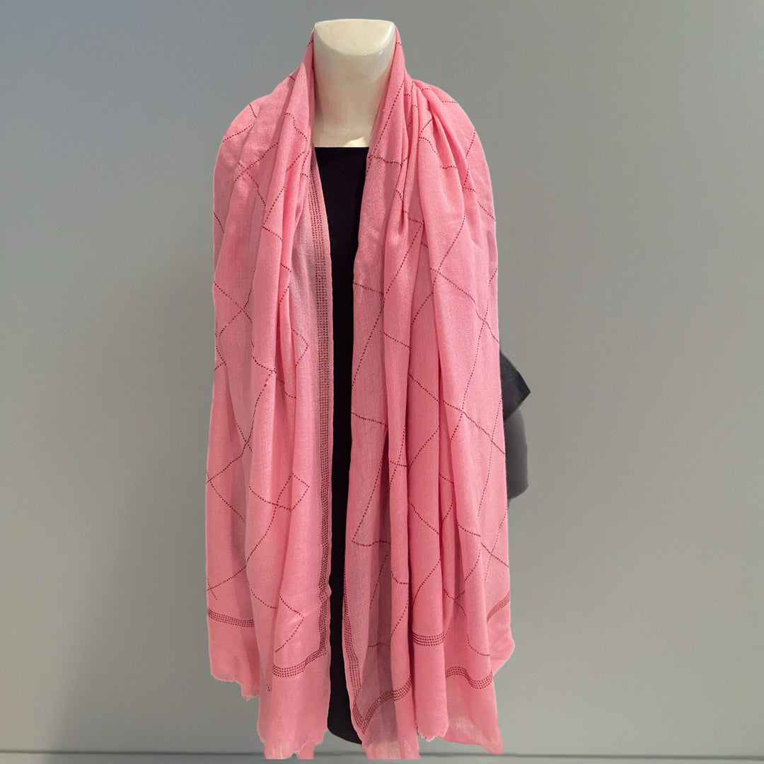 Pink Julian Cashmere Pashmina Swarovski Crystals Handwoven Wedding Wrap Shawl