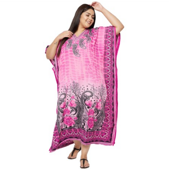 Pink Mia Long Kaftan-One Size AU 10-22