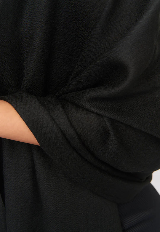 Black Julian 100% Ultra fine Pashmina cashmere oversized scarf/ wrap/ shawl