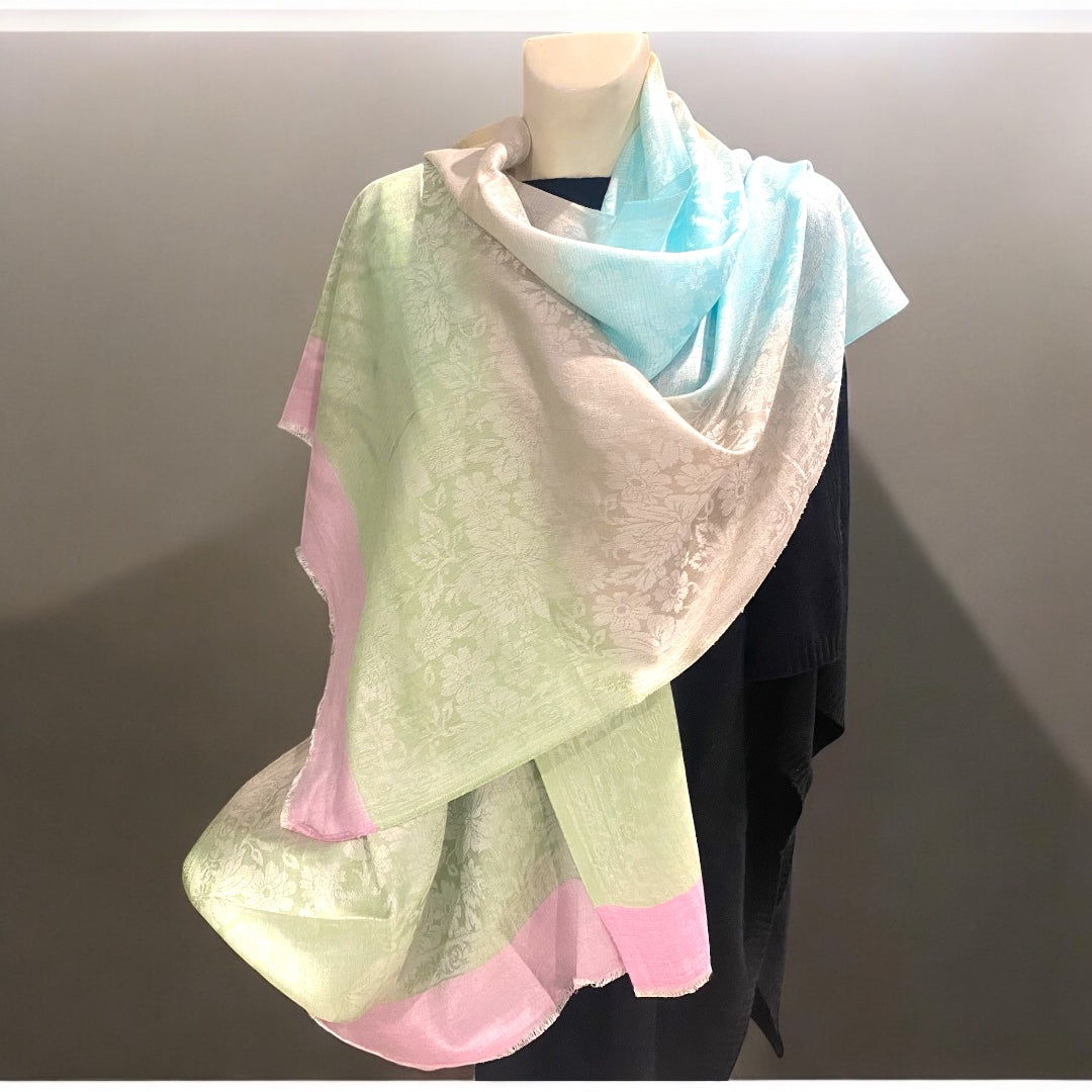 Julian Wool Silk Blend Wrap/ Scarf