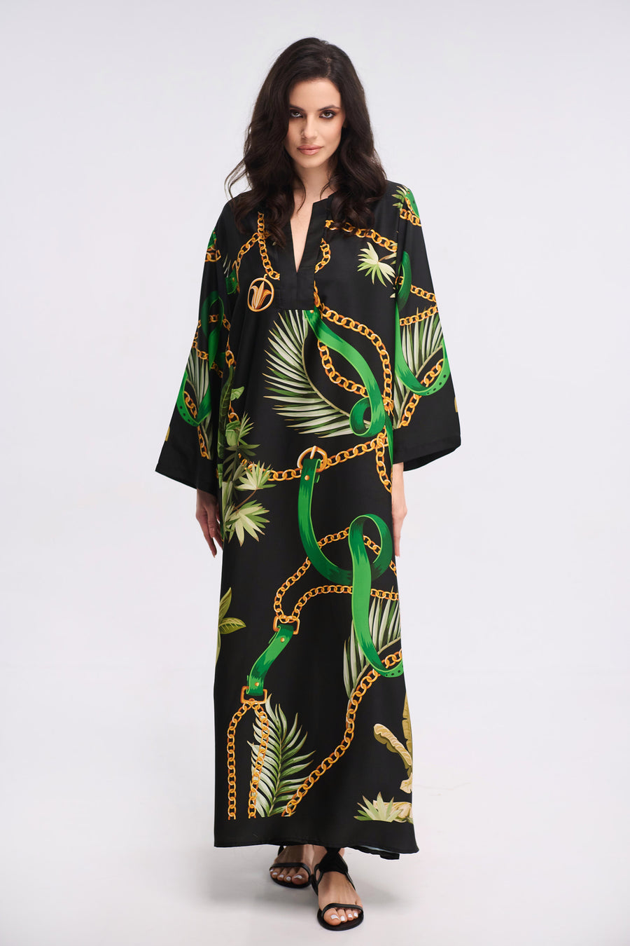 The Chain La Bella Maxi Kaftan - Black