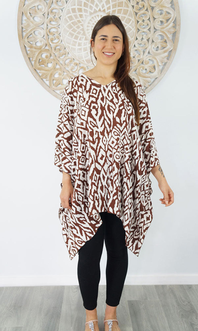 Maya Rayon Tunic Top Short -O/S 12-26-More Styles Available
