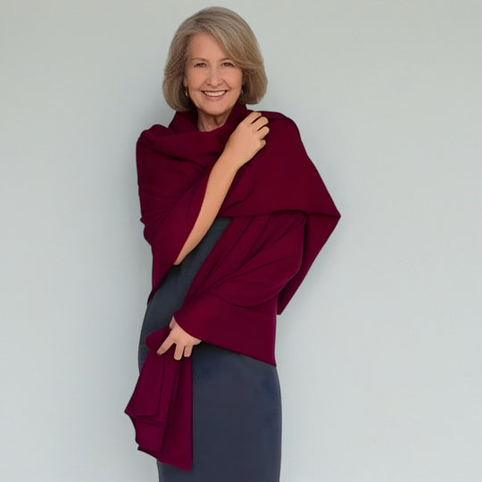 Julian knitted Pure cashmere scarf/ shawl/ Travel wrap-Colours available-Extra Large