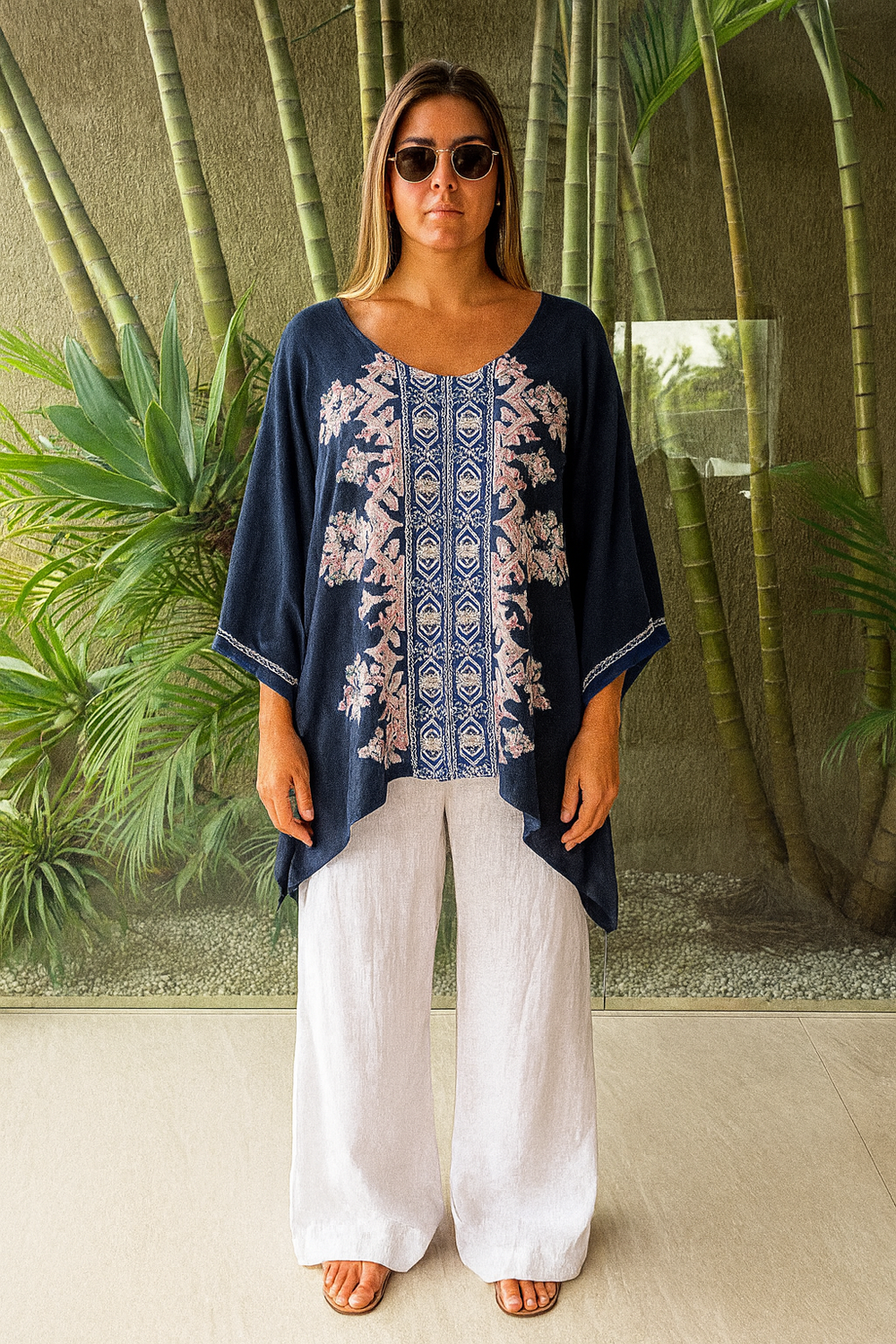 Embroidered Maya Top Tunic KaftanOSFA 14-26