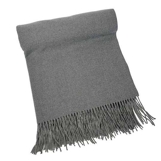 DEIA Grey Fringe wool blend Scarf/ Stole