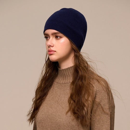 Julian Pure Cashmere Reversible Soft & Warm Beanie /Cap