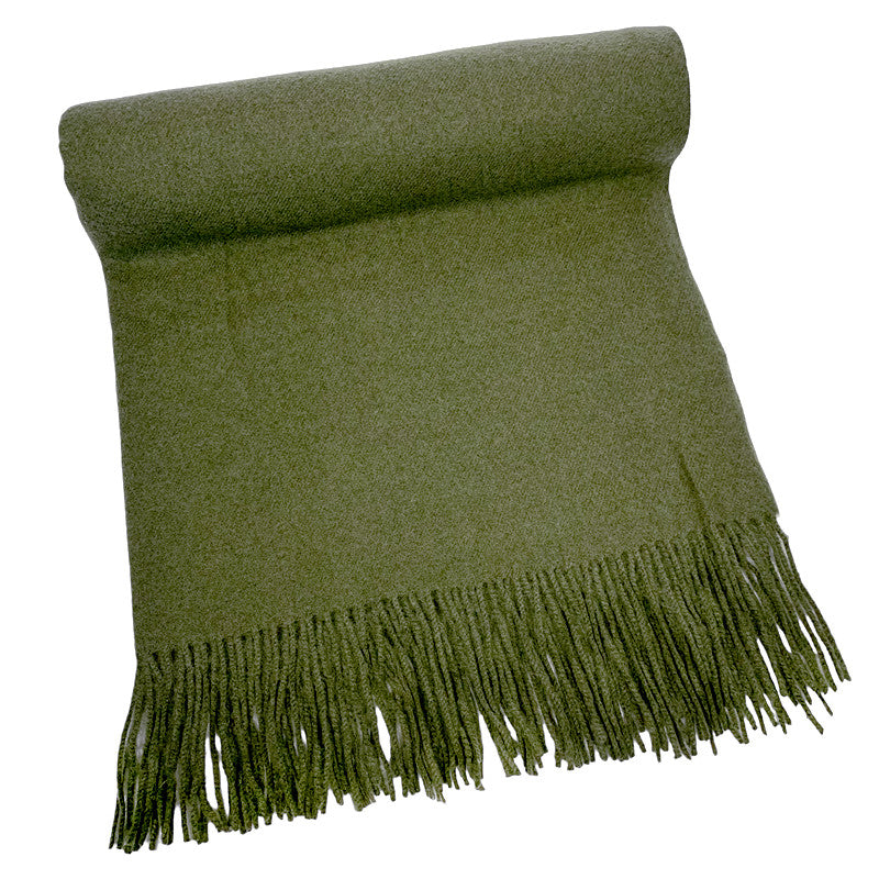 DEIA Green Fringe wool blend Scarf/ Stole