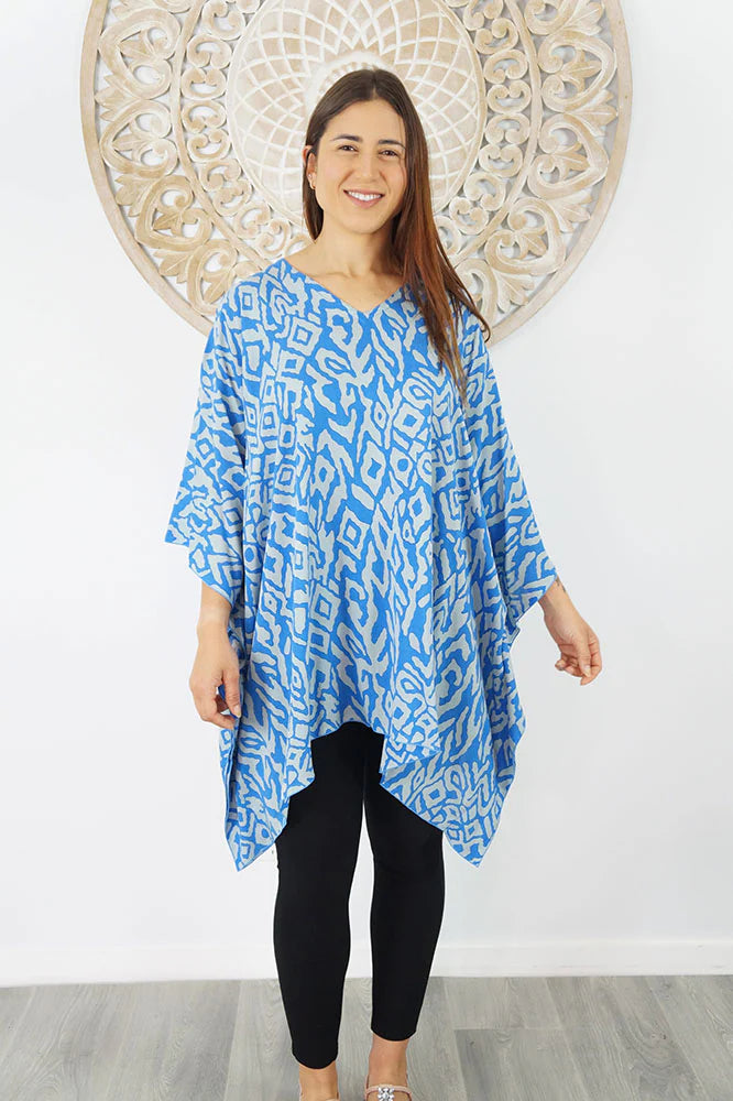 Blue Maya Short Top Tunic One Size 14-26