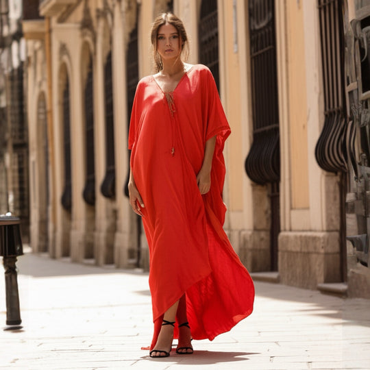 Orange Coco Bella kaftan Bold and Beautiful 12-20