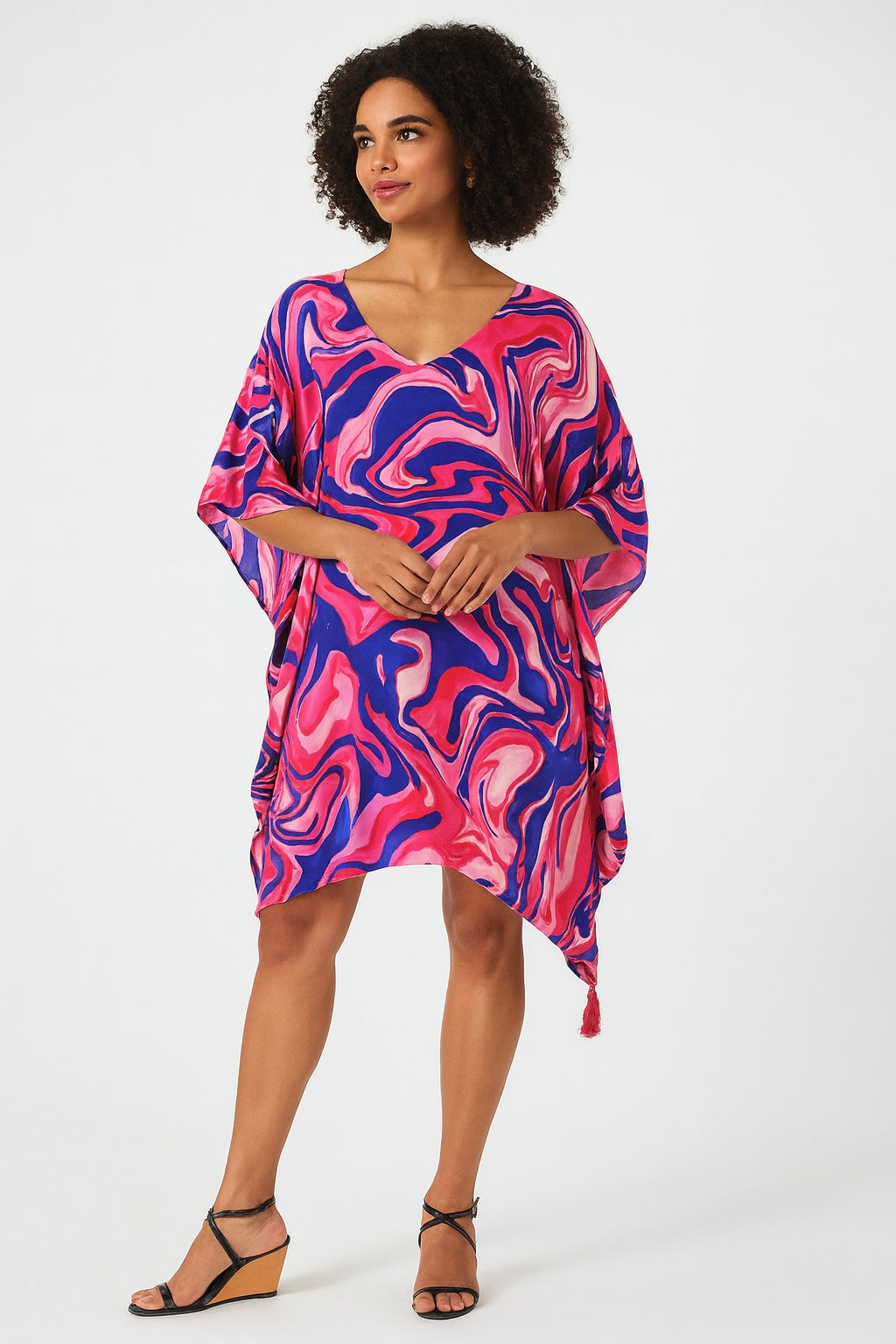 Maya Pretty in Pink Kaftan Tunic/ Top OFSA AU 12-24