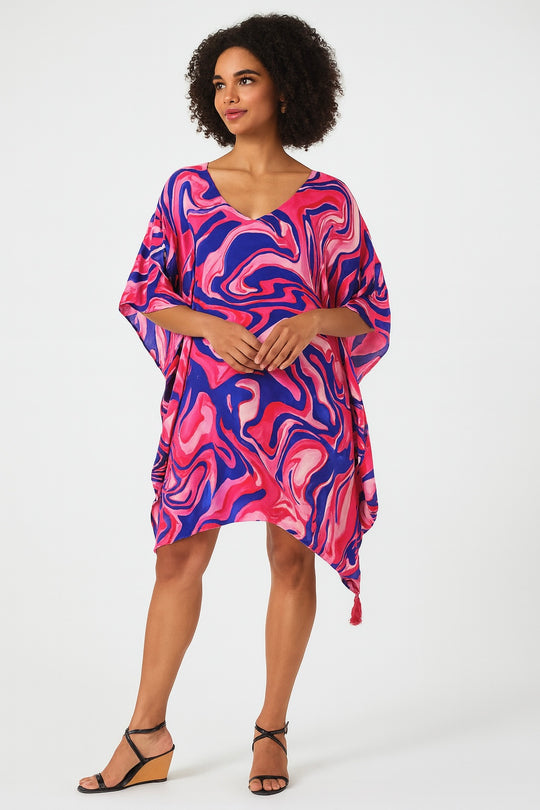 Maya Pretty in Pink Kaftan Tunic/ Top OFSA AU 12-24