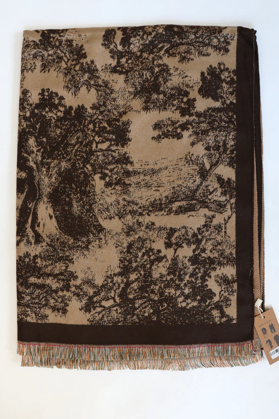 DEIA Reversible Warm & Cozy Scarf-Brown