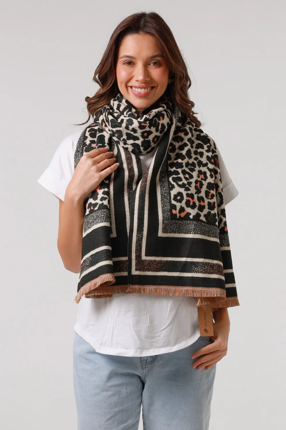 DEIA Reversible Animal Print Scarf
