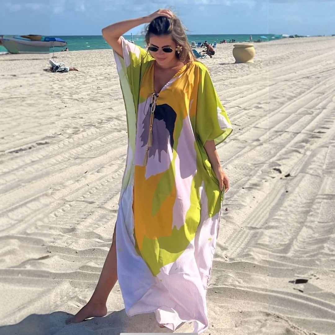 Coco Bella Silk Mix Front Tie Kaftan 12-20-More designs available