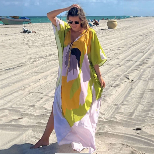 Coco Bella Silk Mix Front Tie Kaftan 12-20-More designs available