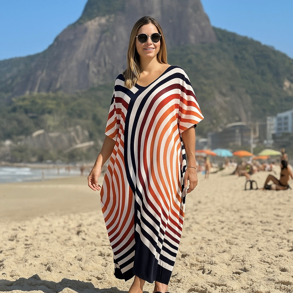 Maya Cool Breezy Ombré Tropical Boho kaftan - Sizes Available AU 14-30