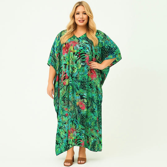 Maya Green Bohemian kaftan- Sizes Available AU 14-30