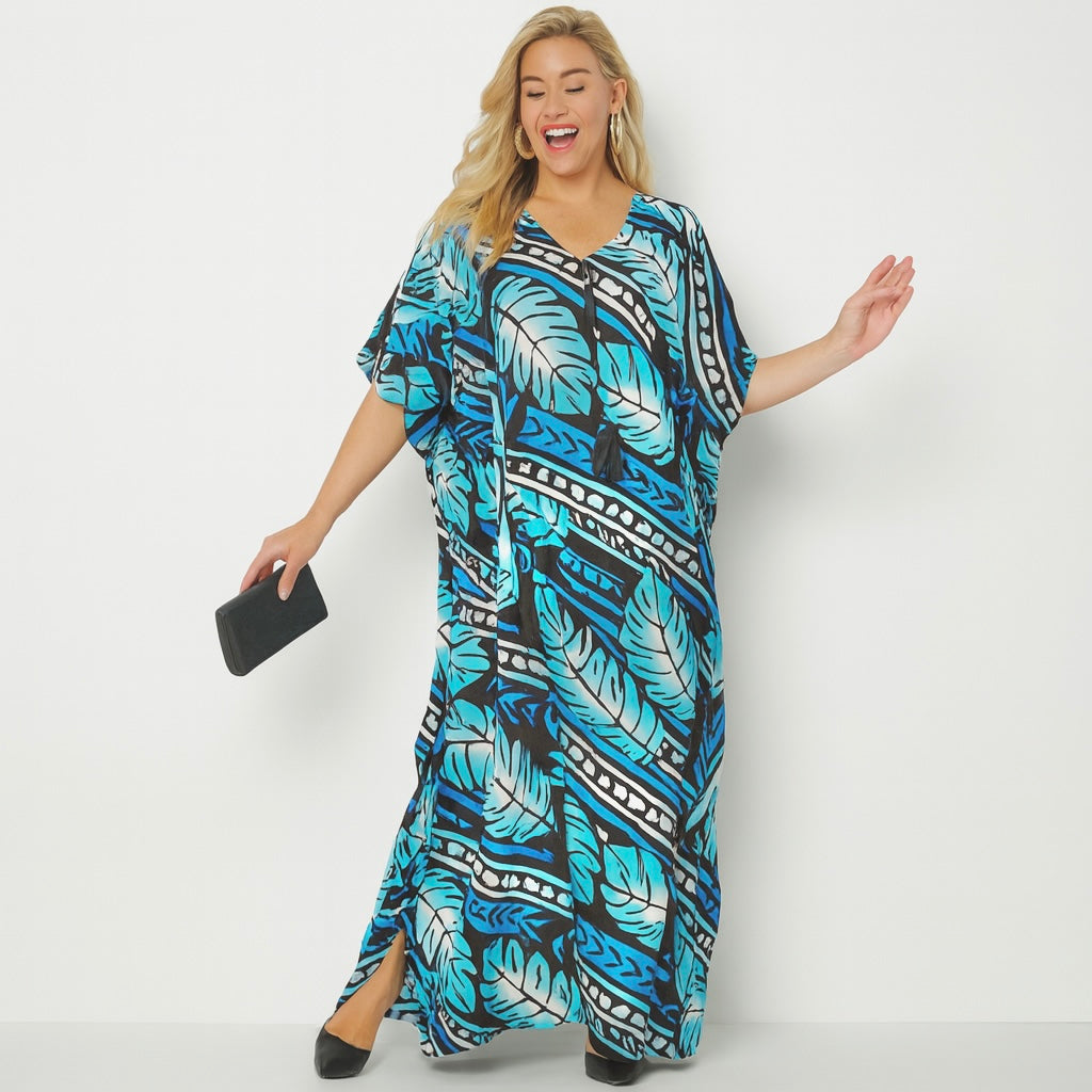 Tropical Maya Rayon Kaftan Sizes Available AU 12-30