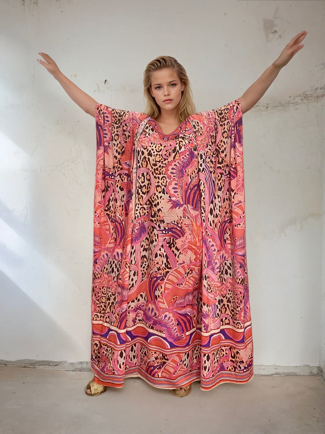 Maya Silk Mix Embellished Kaftan Jacket .Sizes Available AU 16-30