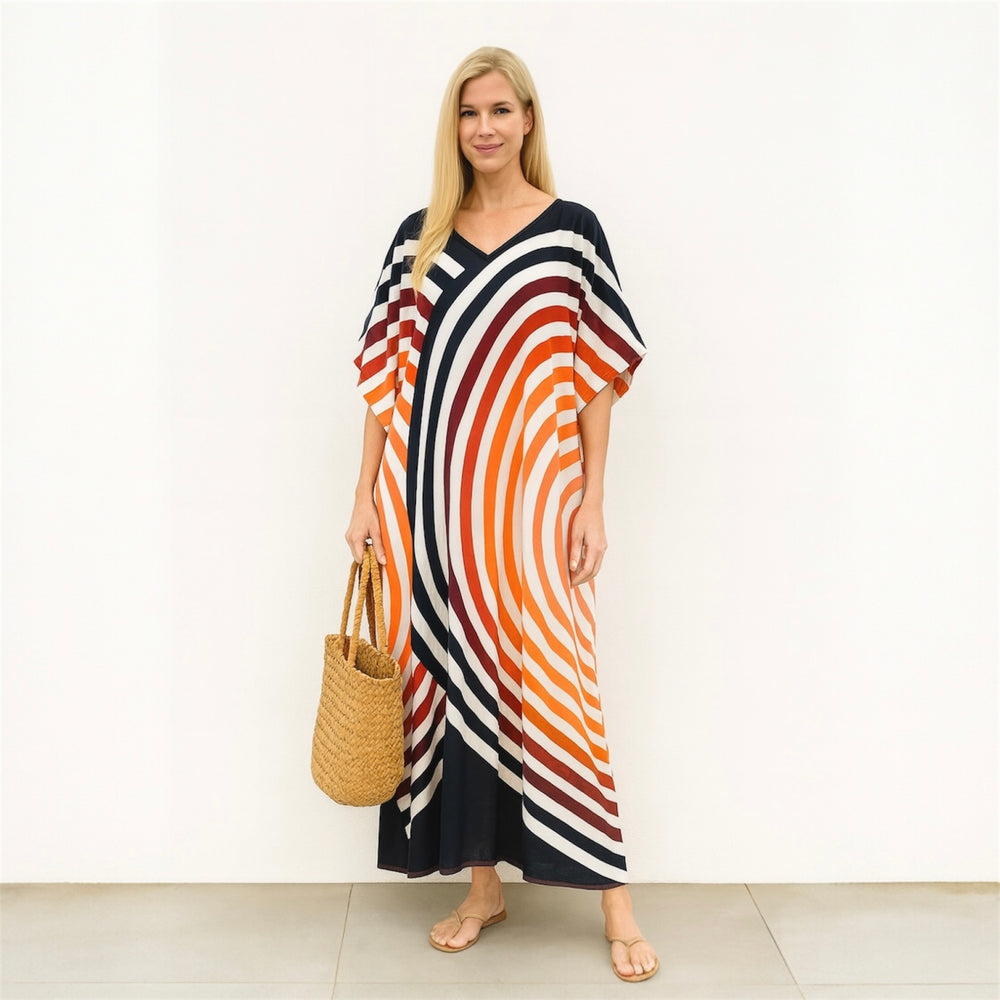 Maya Cool Breezy Ombré Tropical Boho kaftan - Sizes Available AU 14-30